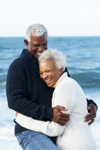 Couple happy because of their beautiful permanent dentures in West Palm Beach and Palm Beach Gardens